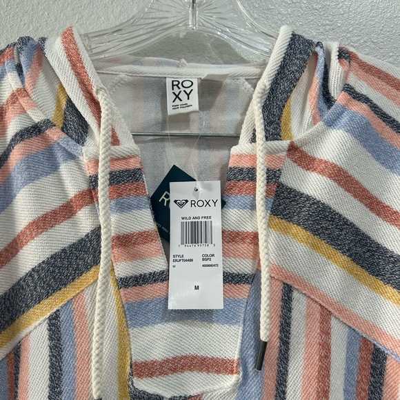 Roxy Wild and Free Striped Pullover Hoodie SZ Medium NWT - Picture 4 of 12